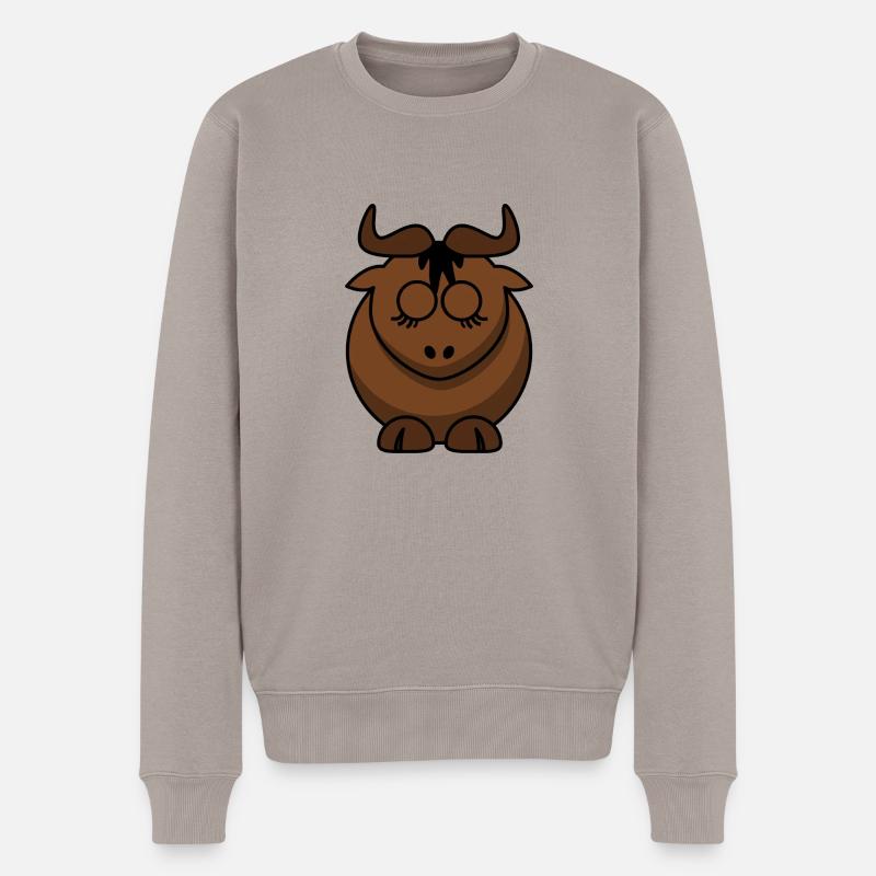 Mädchen Gnu Geschenkidee Sonderangebot Geschenk - Männer Premium Bio Pullover - Taupe