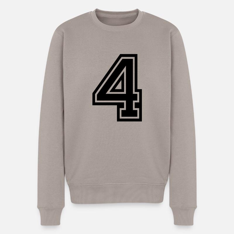 4 - Männer Premium Bio Pullover - Taupe