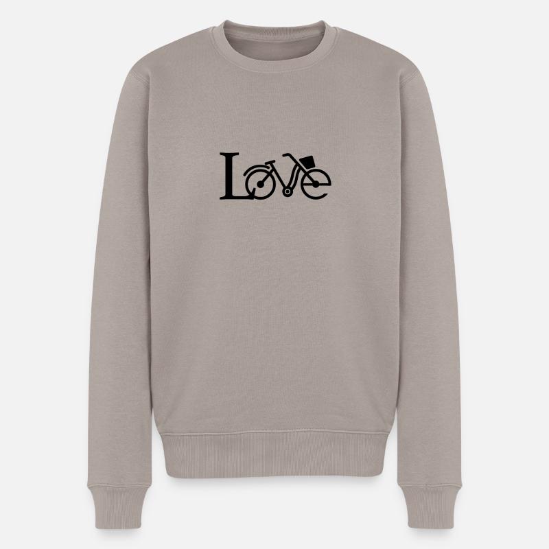 Amour - conception vélo créatif cadeau - Pull Premium bio Homme - taupe