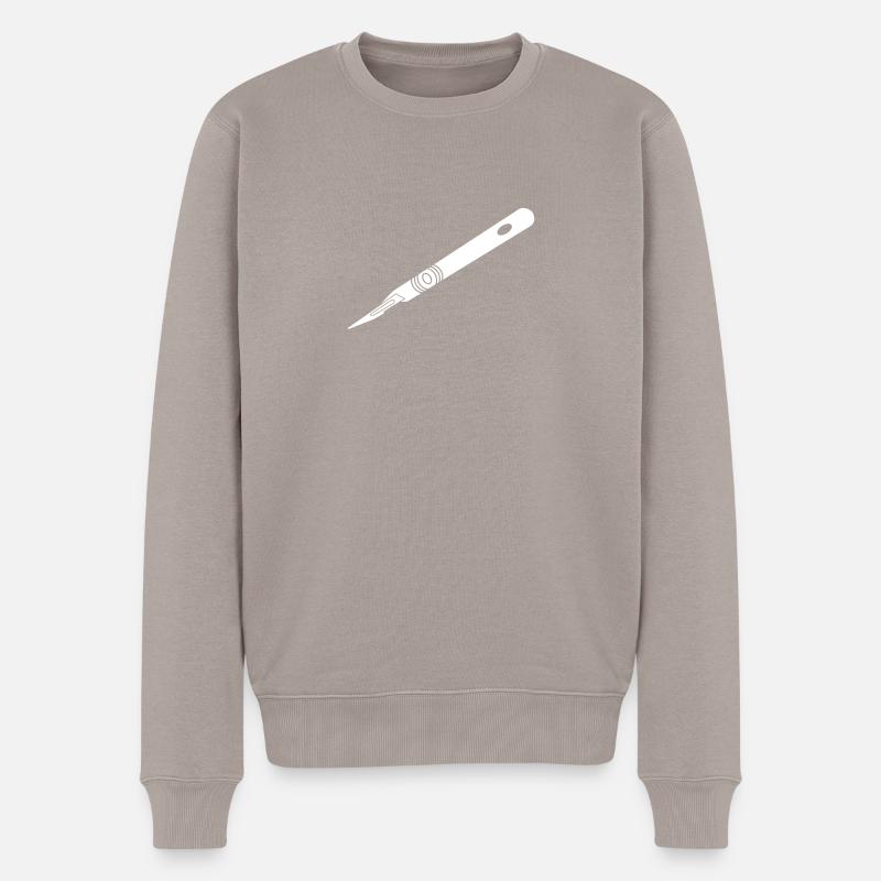 bistouri_bs3 - Pull Premium bio Homme - taupe