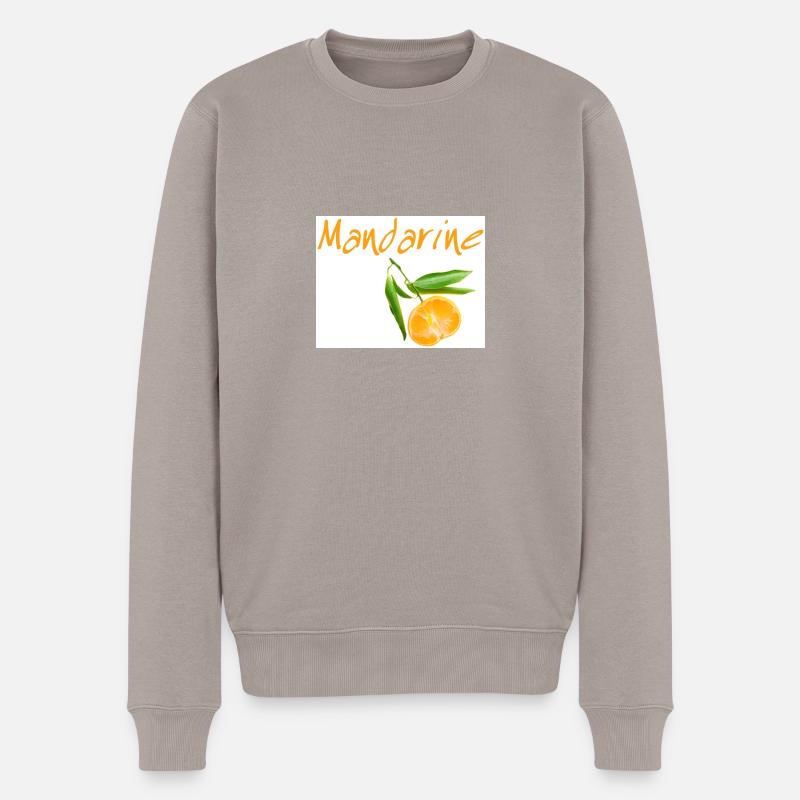 Mandarine - Männer Premium Bio Pullover - Taupe