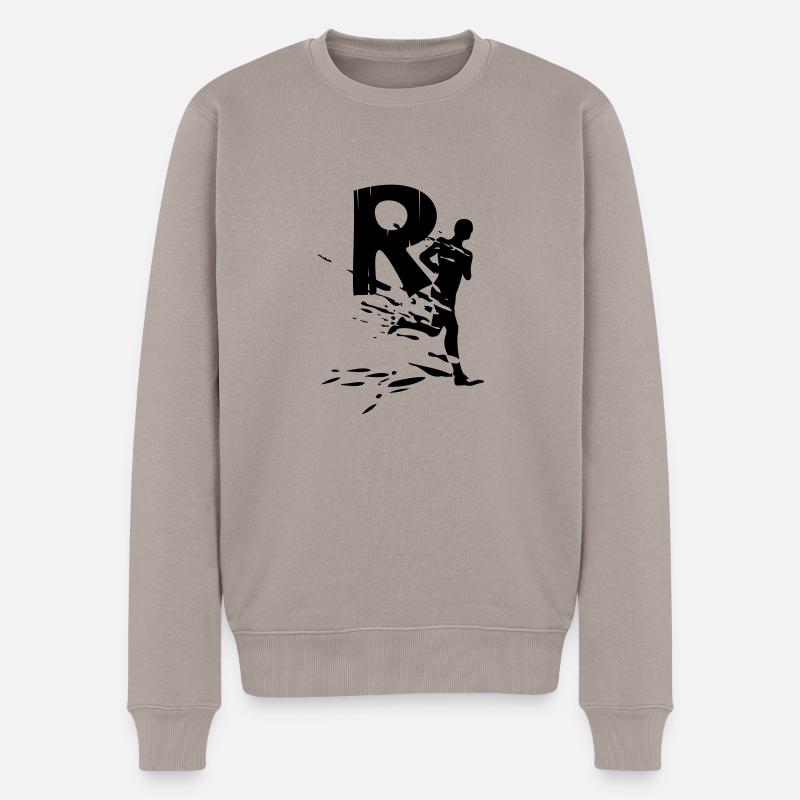 Rennsteiglauf - Männer Premium Bio Pullover - Taupe