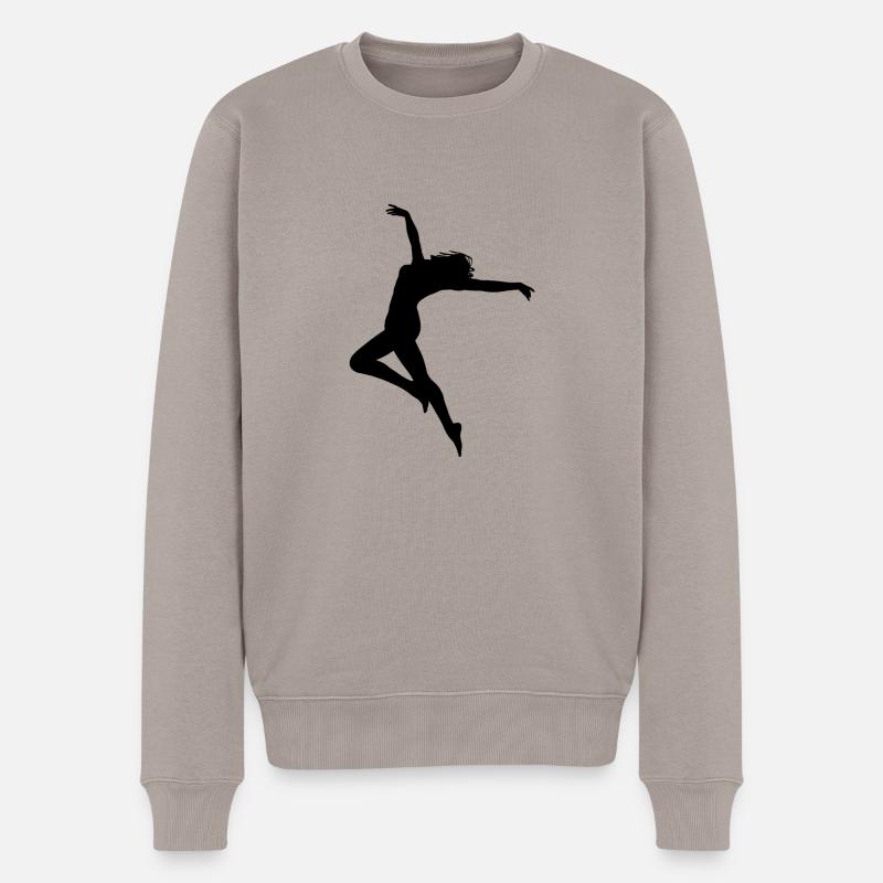 Tänzerin - Männer Premium Bio Pullover - Taupe
