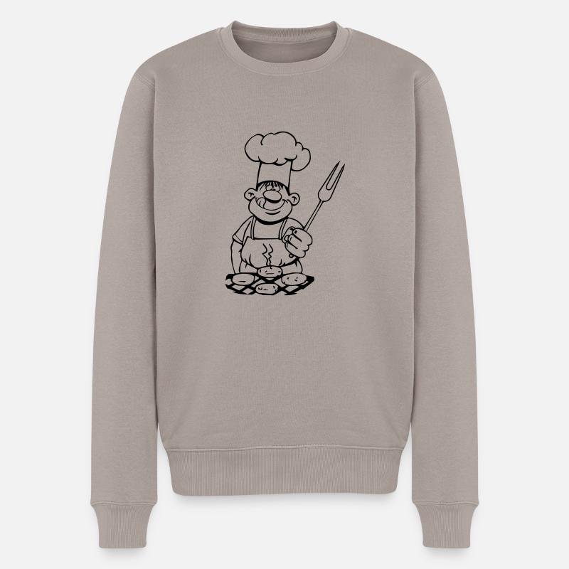 barbecue cuire cuisine barbecue - Pull Premium bio Homme - taupe