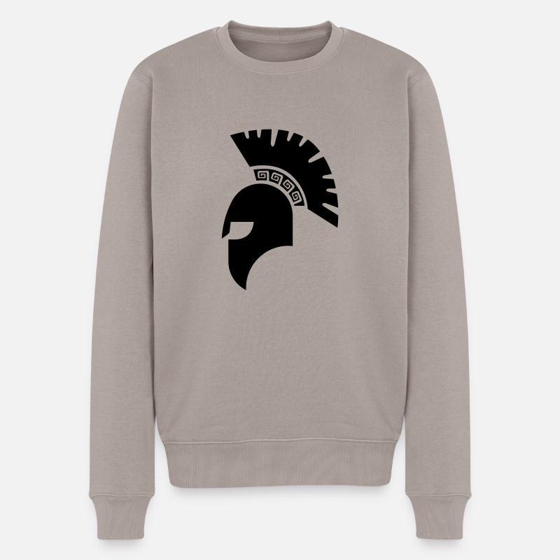 Romaner - Männer Premium Bio Pullover - Taupe