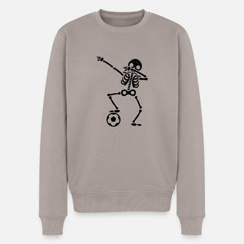 Fußball - Männer Premium Bio Pullover - Taupe