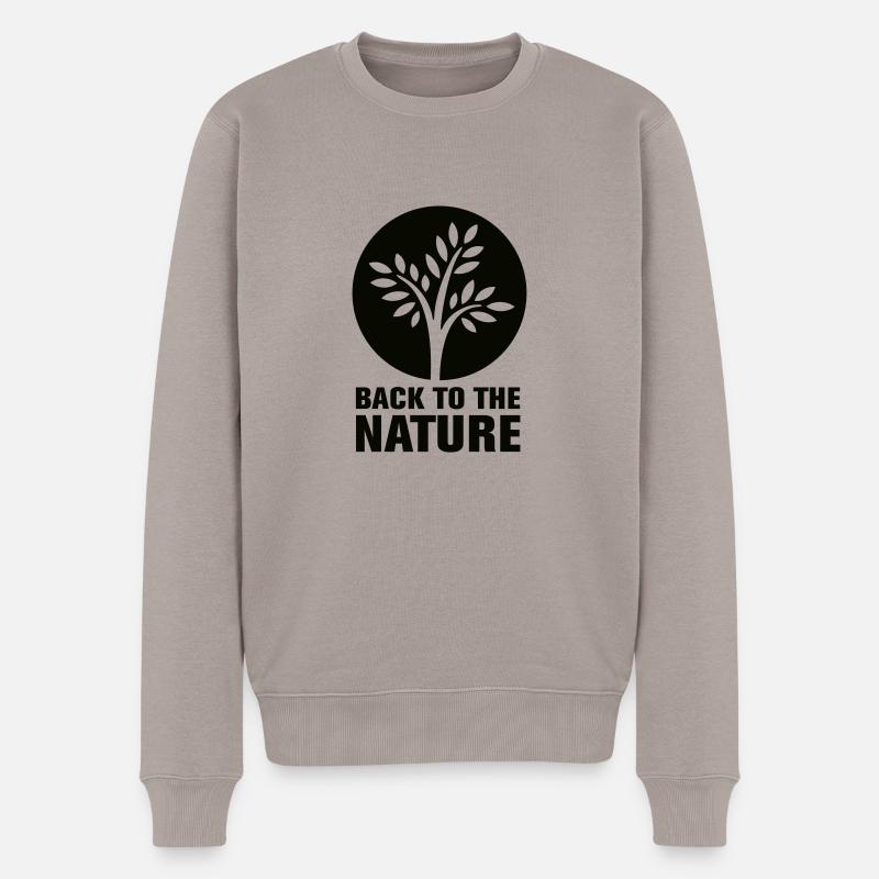 back2nature - Pull Premium bio Homme - taupe