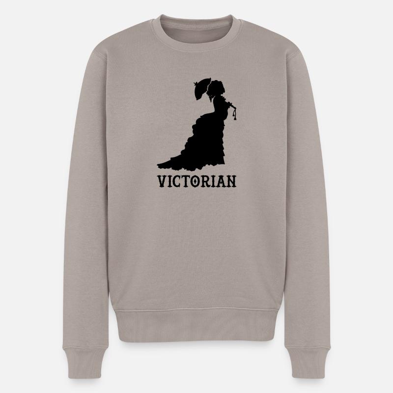 viktorianisch blak - Männer Premium Bio Pullover - Taupe