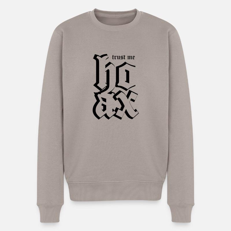 blak hoax - Männer Premium Bio Pullover - Taupe