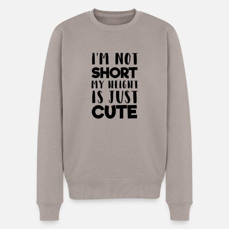 My height is cute - Pull Premium bio Homme - taupe