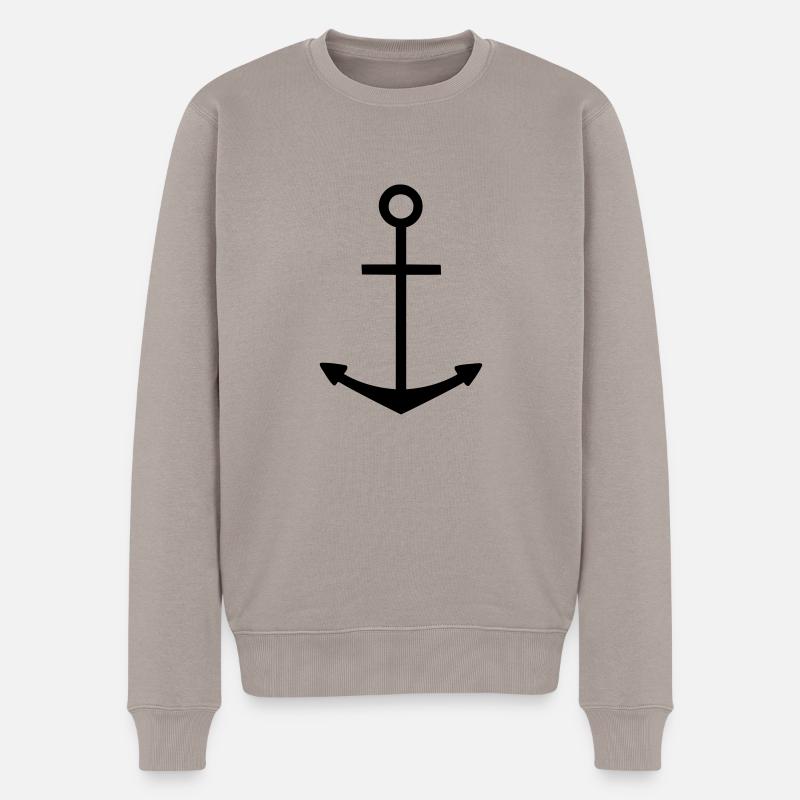 Anker - Männer Premium Bio Pullover - Taupe