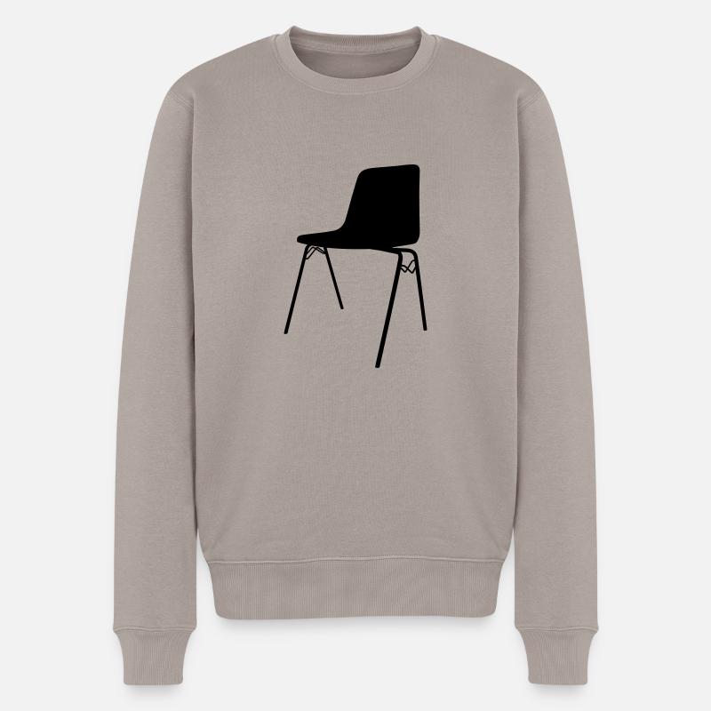 stuhl - Männer Premium Bio Pullover - Taupe