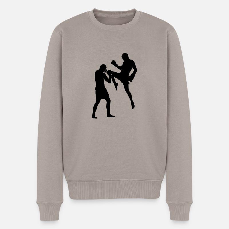 Kickbox Silhouette - Pull Premium bio Homme - taupe