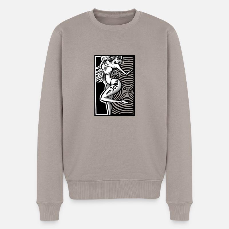 hypnotic love - Männer Premium Bio Pullover - Taupe