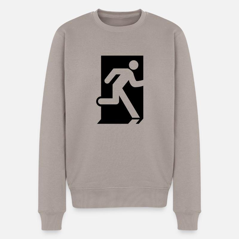 Emergency Exit - Männer Premium Bio Pullover - Taupe