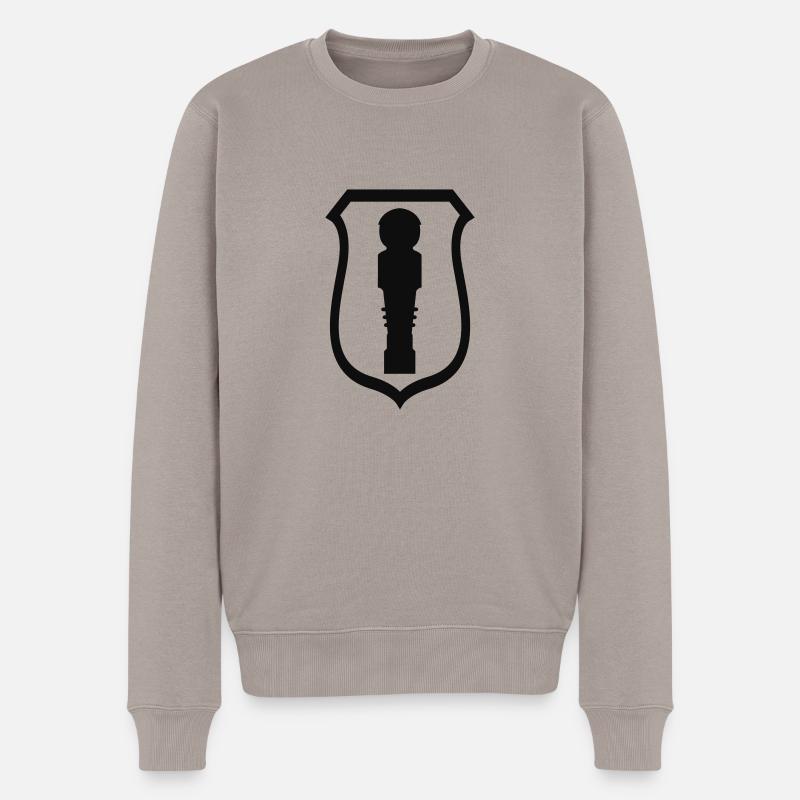 kicker_wappen - Männer Premium Bio Pullover - Taupe