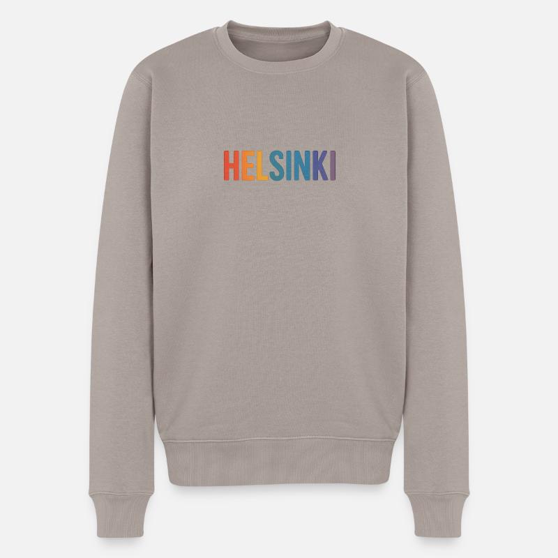 HELSINKI - Männer Premium Bio Pullover - Taupe