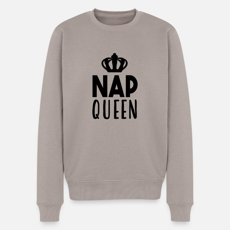 Nap Queen - Männer Premium Bio Pullover - Taupe