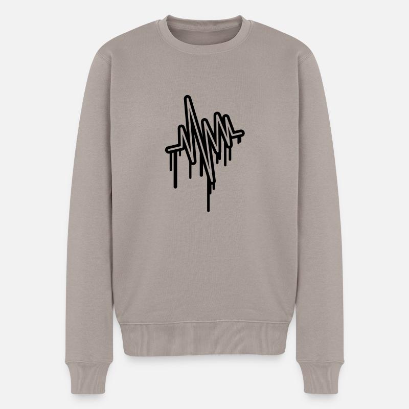 wave_pulse_grunge_u1 - Pull Premium bio Homme - taupe