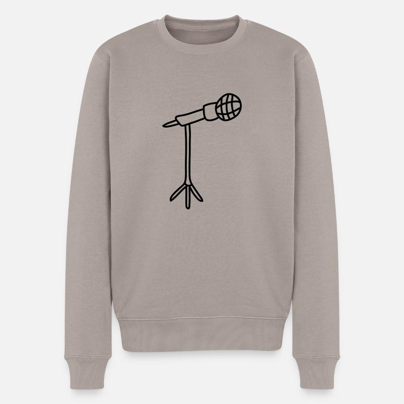 Microphone - Männer Premium Bio Pullover - Taupe