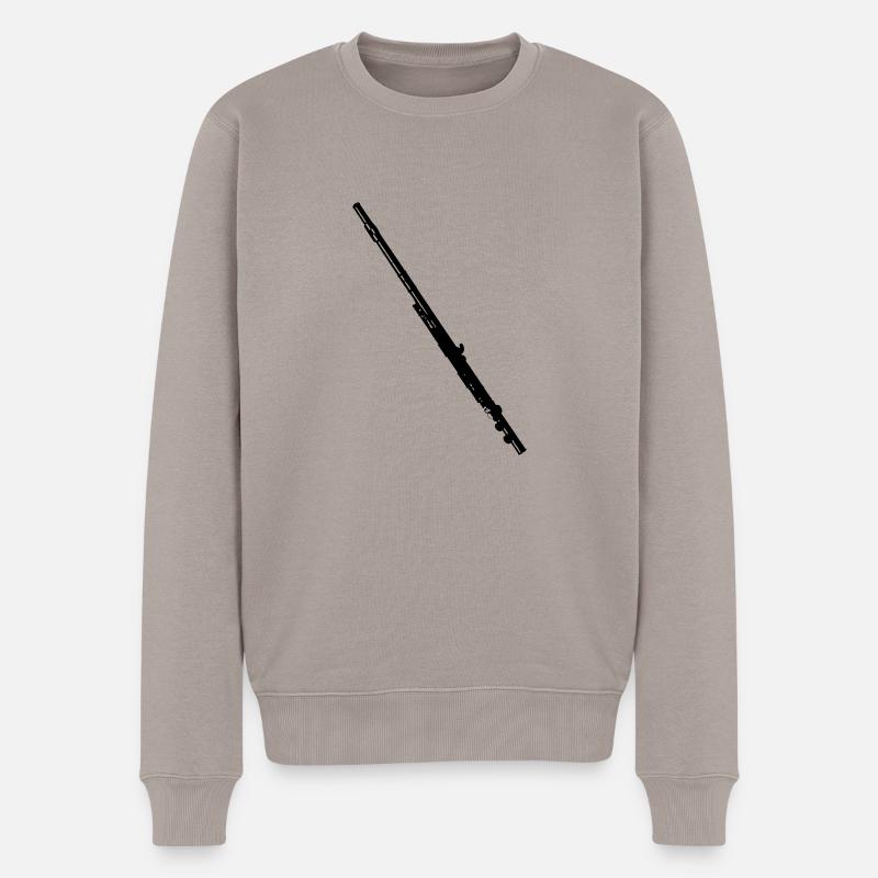 Querfloete - Männer Premium Bio Pullover - Taupe