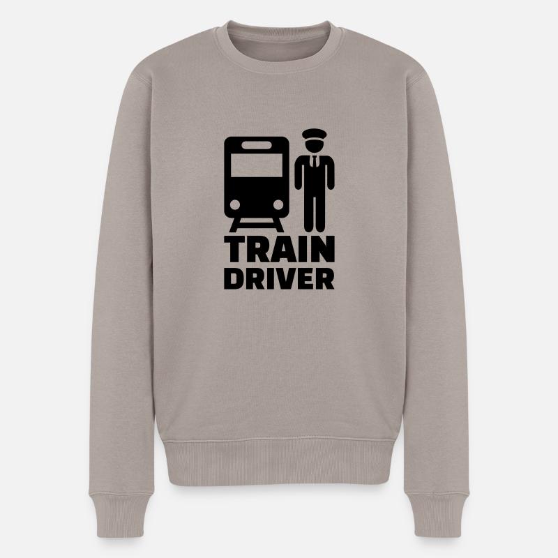Lokführer - Männer Premium Bio Pullover - Taupe