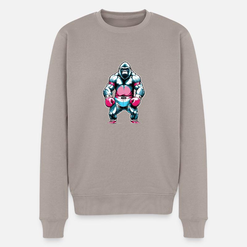 Boxe Boxeur Gorille - Pull Premium bio Homme - taupe