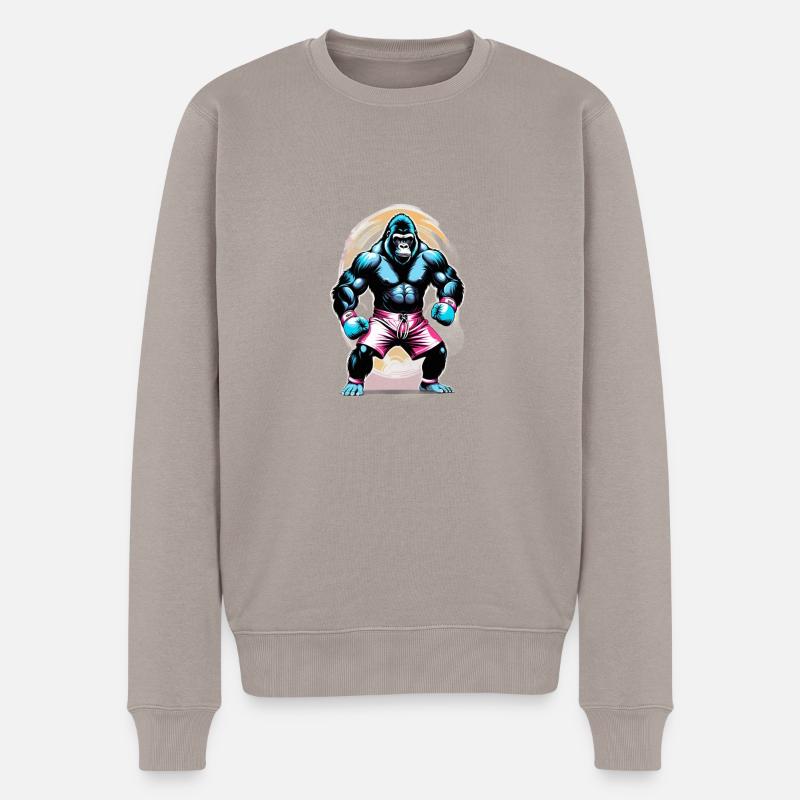 Boxe Boxeur Gorille - Pull Premium bio Homme - taupe