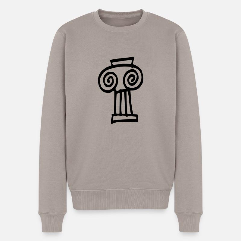 Colonne grecque 2 - Pull Premium bio Homme - taupe