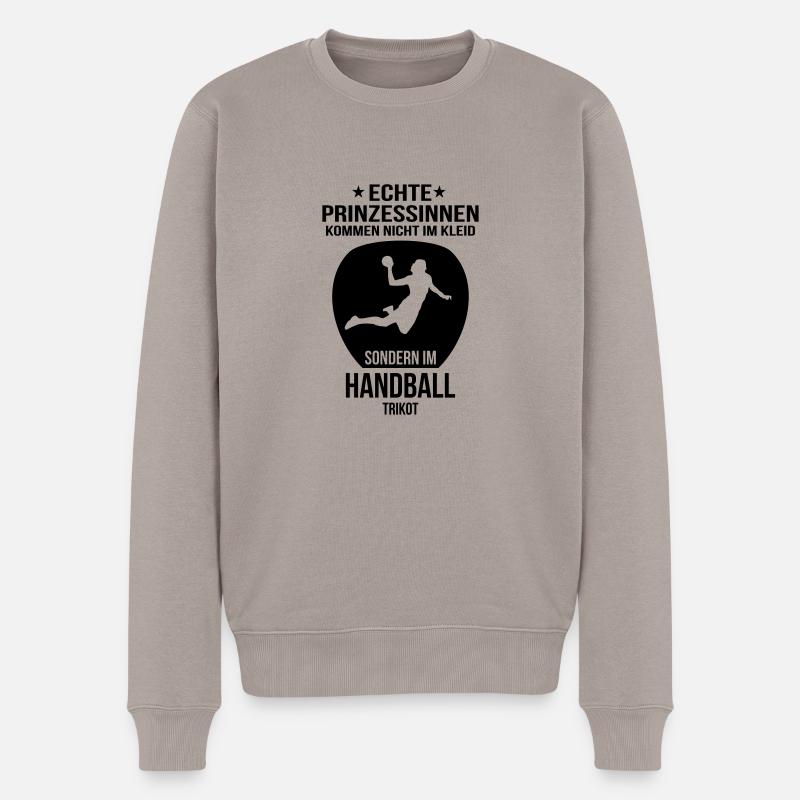 Prinzessin HANDBALL - Männer Premium Bio Pullover - Taupe