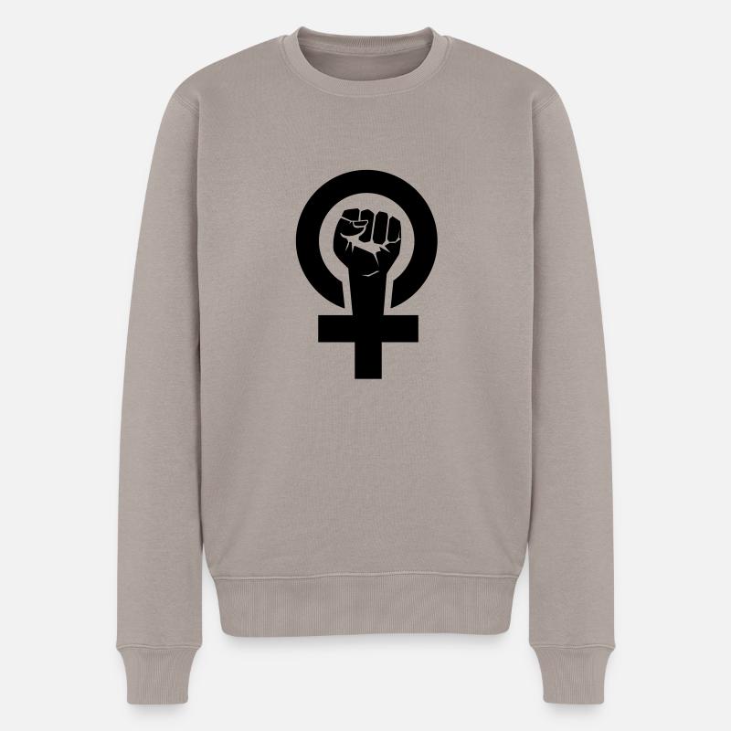 feminist - Pull Premium bio Homme - taupe