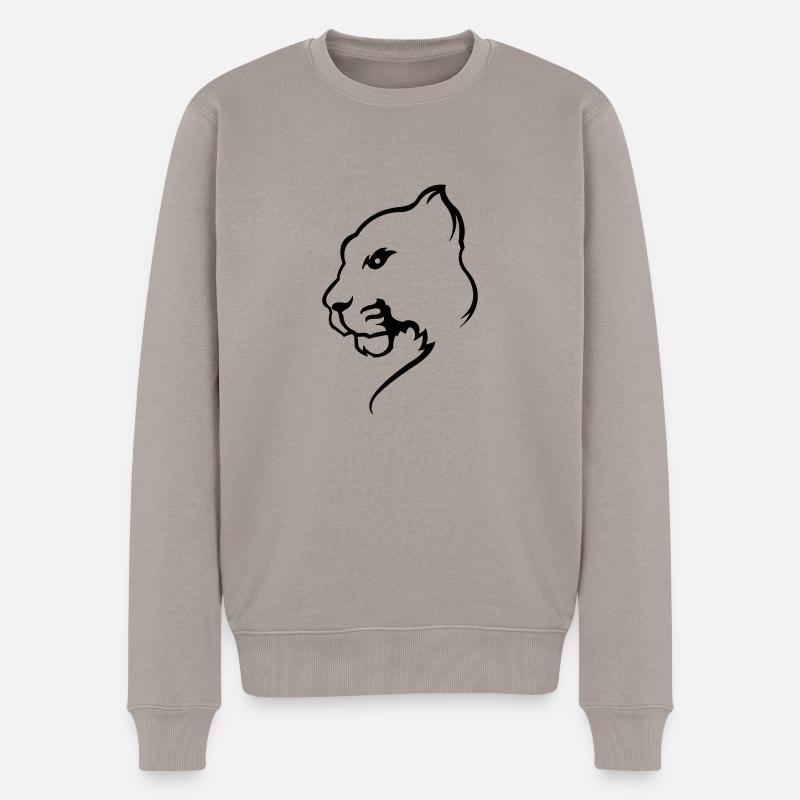 panther_01 - Pull Premium bio Homme - taupe