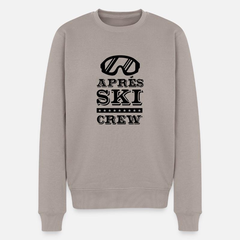 apres ski crew brille - Männer Premium Bio Pullover - Taupe