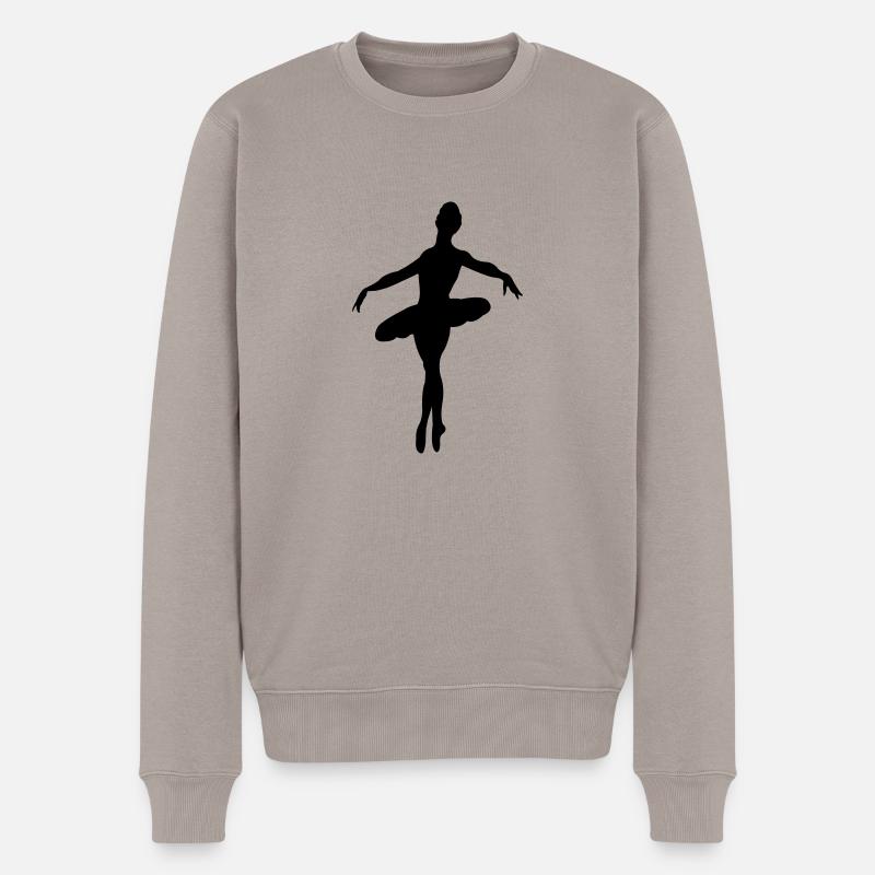 ballerina - Männer Premium Bio Pullover - Taupe