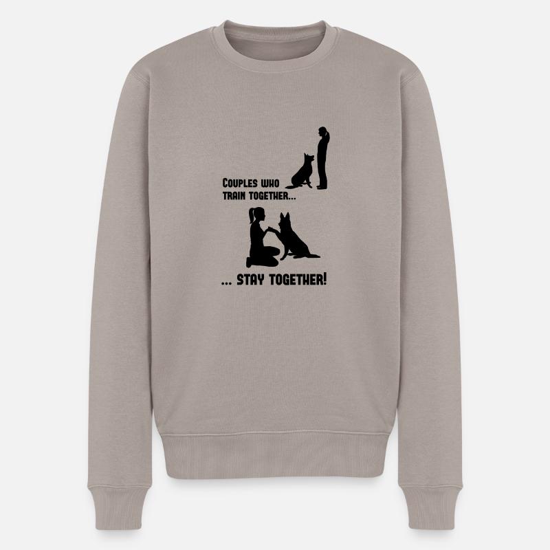 Stay together - Männer Premium Bio Pullover - Taupe