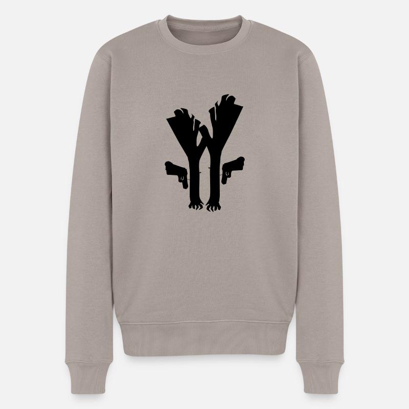 Lauch Fiction - Männer Premium Bio Pullover - Taupe