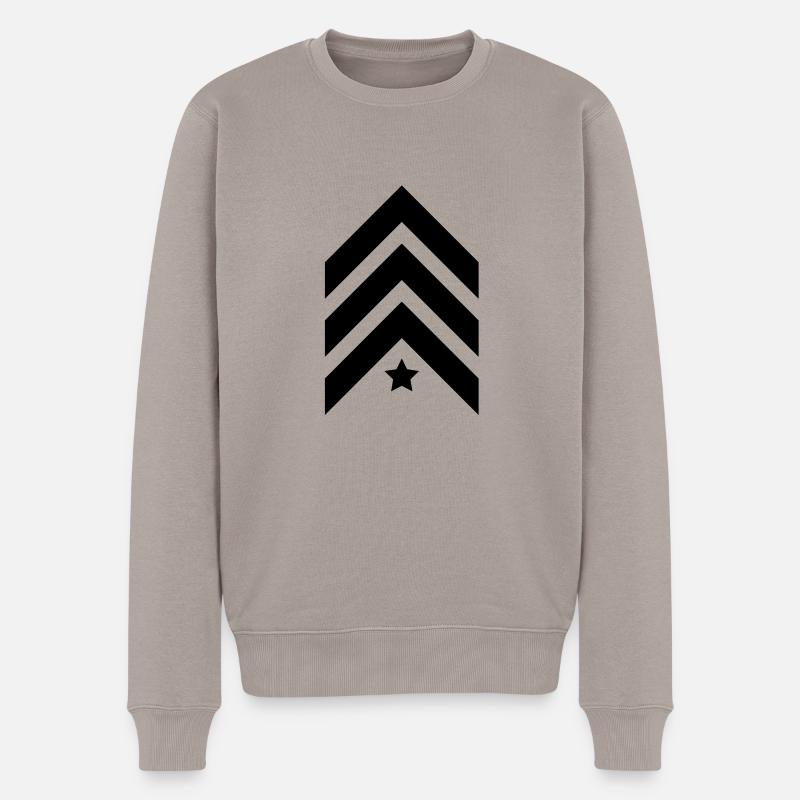 sergant__f1 - Männer Premium Bio Pullover - Taupe