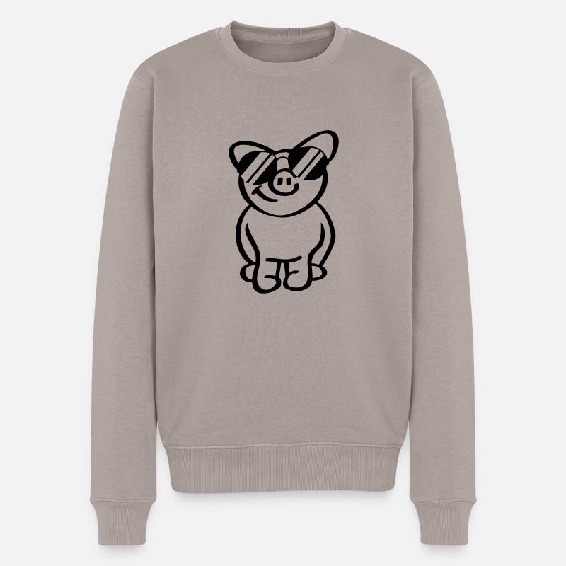 Cool Pig - Pull Premium bio Homme - taupe