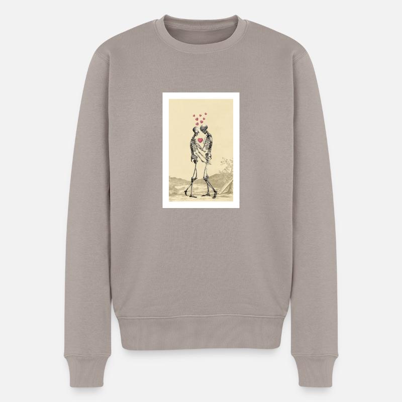 Affiche Amour éternel - Saint-Valentin - Pull Premium bio Homme - taupe