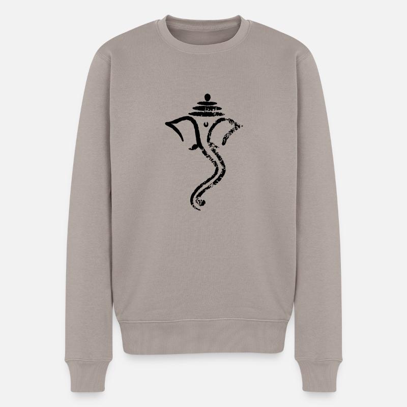 Ganesha - Männer Premium Bio Pullover - Taupe