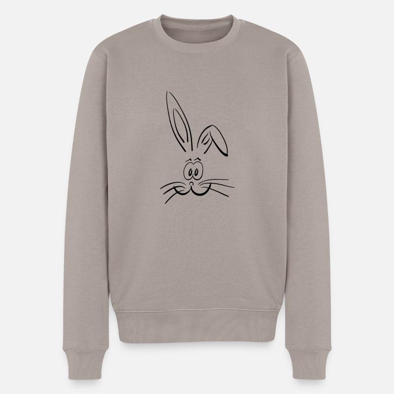 osterhase - Männer Premium Bio Pullover - Taupe