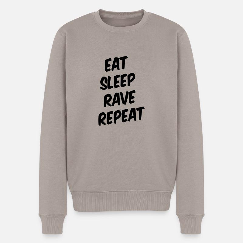 EAT SLEEP RAVE REPEAT - Pull Premium bio Homme - taupe