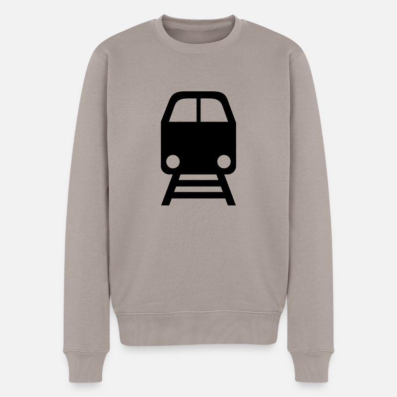 Zug - Männer Premium Bio Pullover - Taupe
