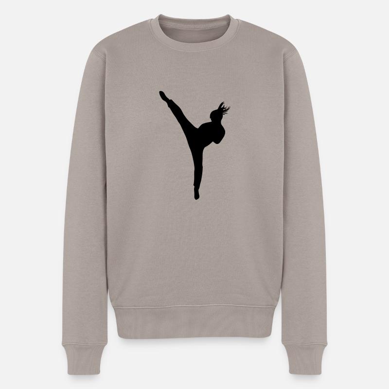 Girlpower - Männer Premium Bio Pullover - Taupe