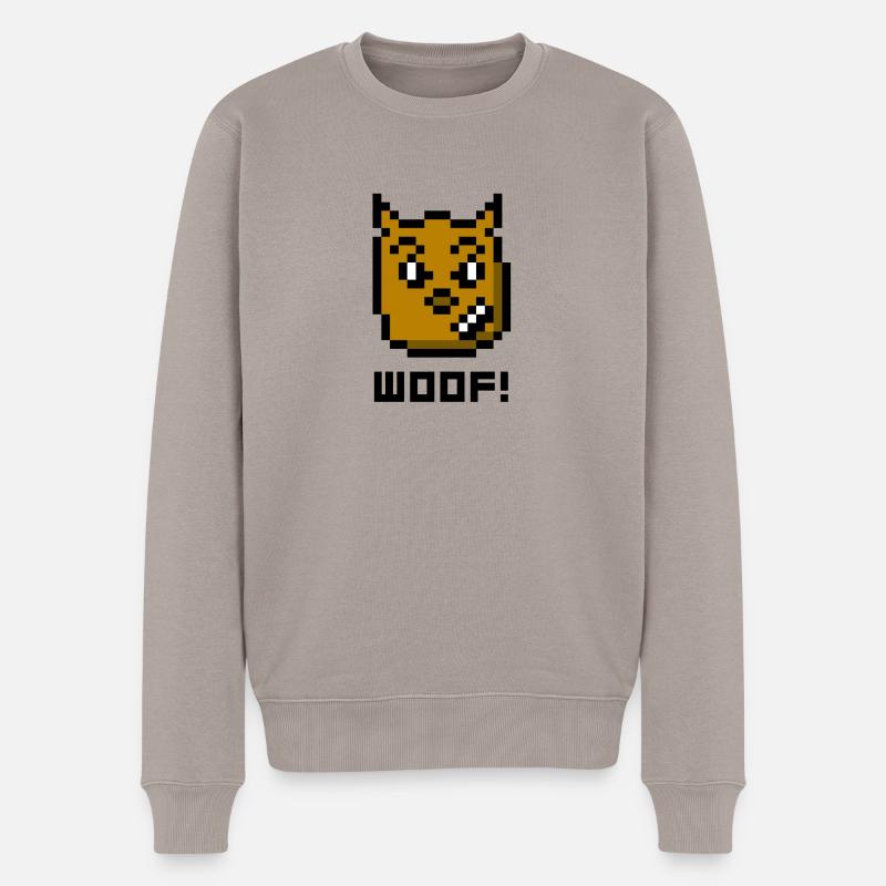 WOOF! - Männer Premium Bio Pullover - Taupe
