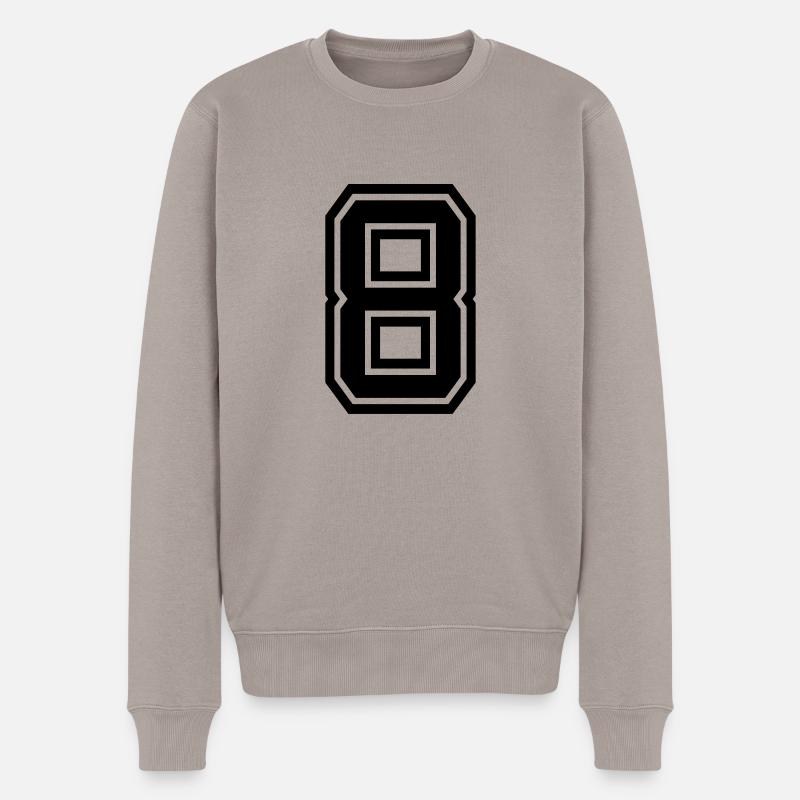 8 - Männer Premium Bio Pullover - Taupe