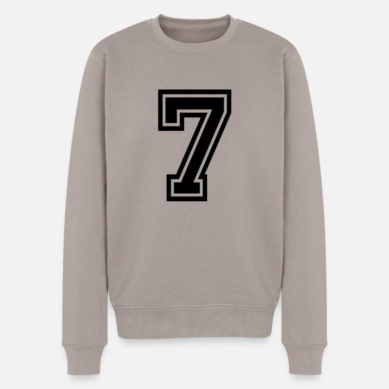 7 - Männer Premium Bio Pullover - Taupe