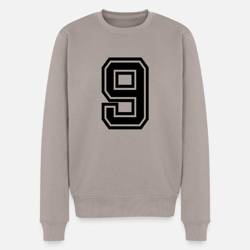 9 - Männer Premium Bio Pullover - Taupe