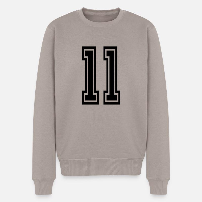 11 - Männer Premium Bio Pullover - Taupe