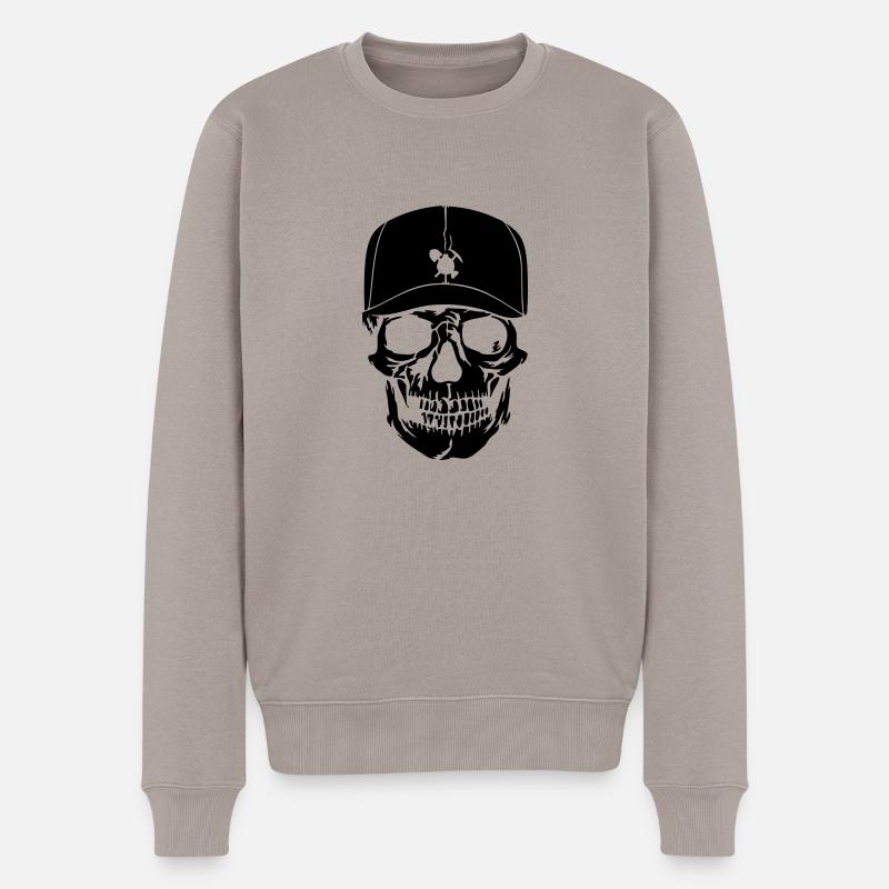Schadel - Männer Premium Bio Pullover - Taupe
